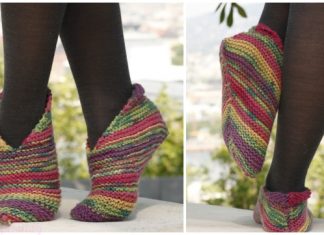 Easy Knit Garter Stitch Splash Slippers Free Knitting Pattern for Ladies Easy Knit Garter Stitch Splash Slippers Free Knitting Pattern for Ladies