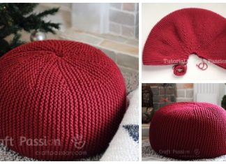 Garter Stitch Knit Pouf Free Knitting Pattern Garter Stitch Knit Pouf Free Knitting Pattern