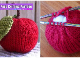 Knit Apple Plush Toy Free Knitting Pattern Knit Apple Plushie Free Knitting Pattern