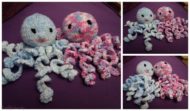 Knit Octopus Plush Toy Free Knitting Pattern