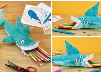 Knit Shark Pencil Case Free Knitting Pattern for Kids Knit Shark Pencil Case Free Knitting Pattern for Kids