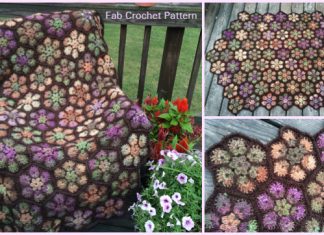 Modern African Flower Blanket Crochet Pattern Modern African Flower Blanket Crochet Pattern