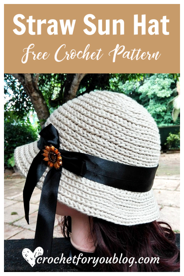 Wide Brim Summer Star Sun Hat Free Crochet Pattern