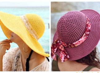 10 Trendy Wide Brim Summer Sun Hat Free Crochet Patterns + Video Wide Brim Summer Sun Hat Free Crochet Patterns + Video