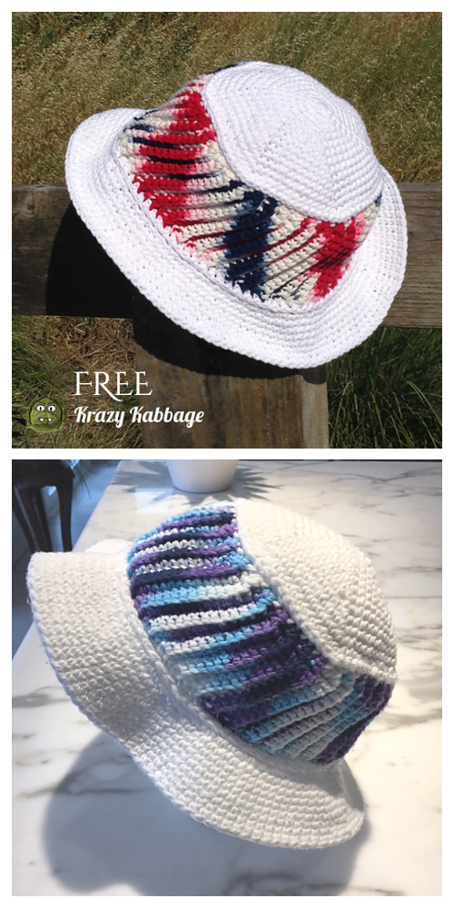Color Splash Sun Hat Free Crochet Patterns