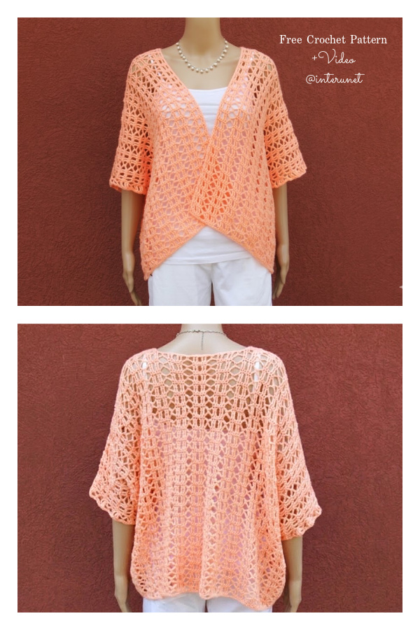 Lace Summer Shrug Free Crochet Pattern + Video