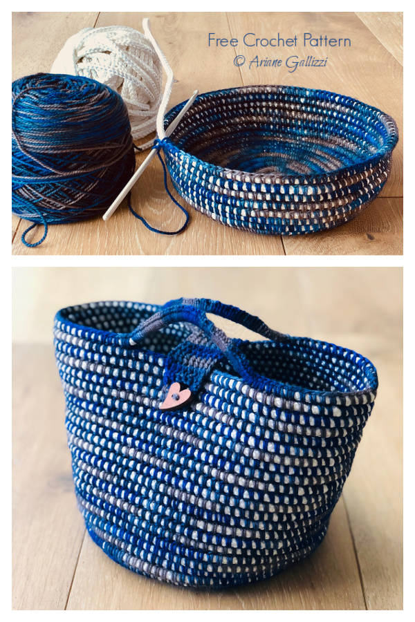 Ropey Happy Project Basket Free Crochet Pattern