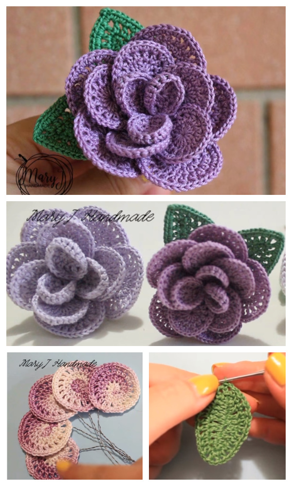 Wired 3D Rose Bouquet Free Crochet Pattern - Video Tutorial