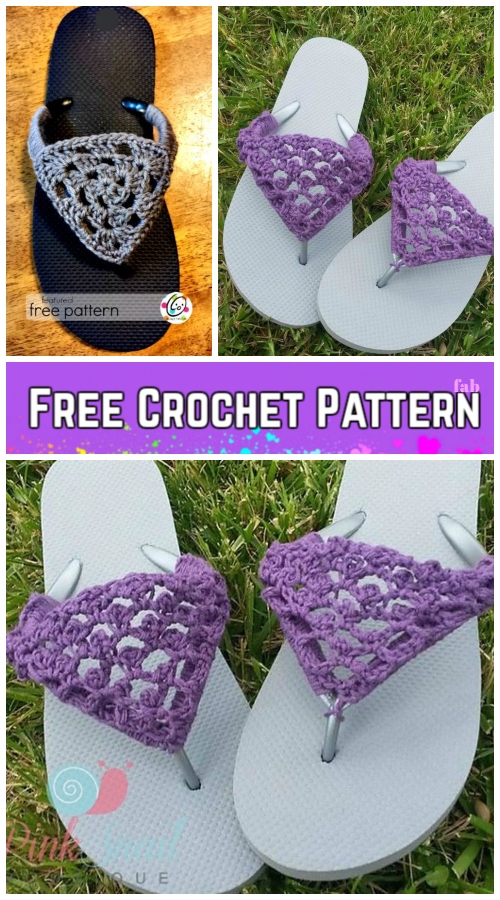 Crochet Adult Peekaboo Picot Sandals Crochet Free Pattern 