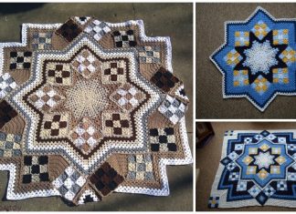Crochet Blue Star Patchwork Blanket Free Crochet Pattern Crochet Blue Star Patchwork Blanket Free Crochet Pattern