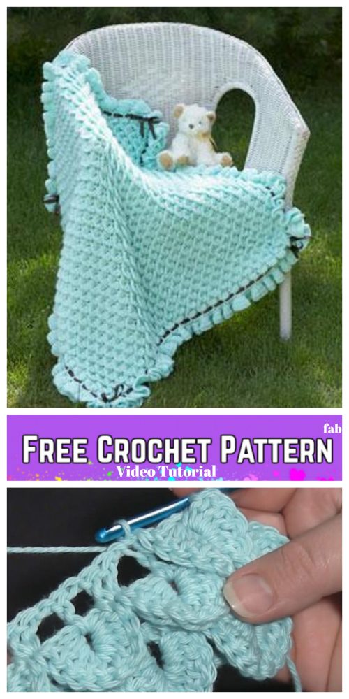 Crochet Crocodile Stitch Baby Blanket