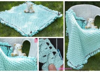 Crochet Crocodile Stitch Baby Blanket Free Crochet Pattern – Video Tuturial Crochet Crocodile Stitch Baby Blanket