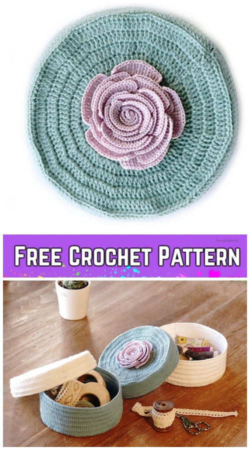 Crochet Flower Jewelry Box Free Crochet Pattern
