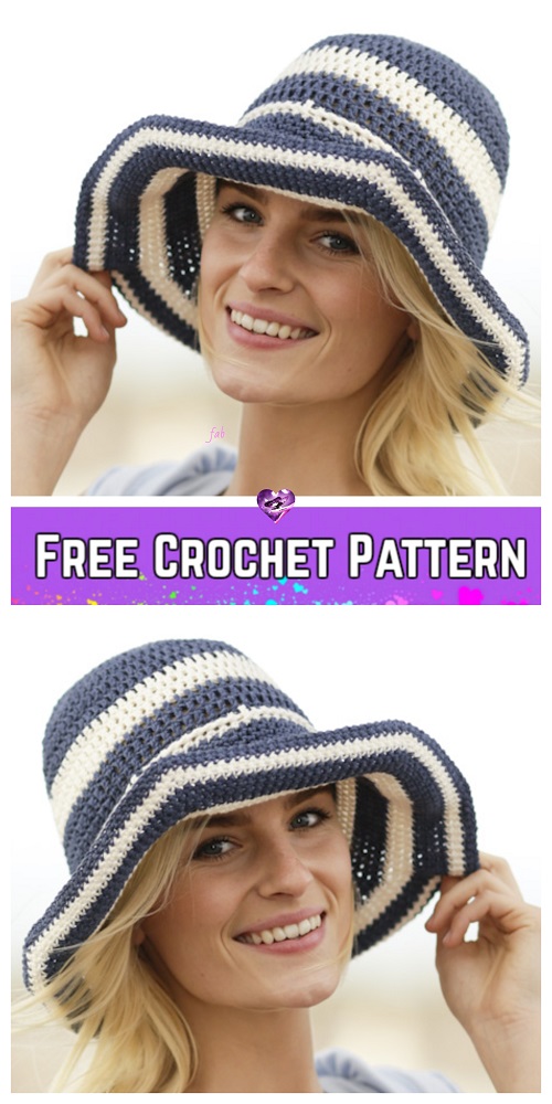 Crochet Vintage Summer Sun Hat Free Crochet Patterns for Ladies