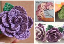 Wired 3D Rose Bouquet Free Crochet Pattern + Video Crochet Wired 3D Rose Bouquet Free Crochet Pattern - Video Tutorial