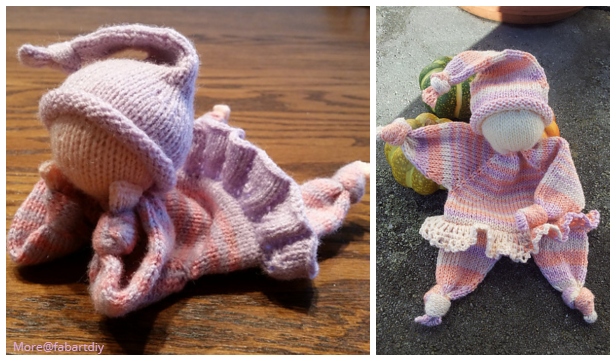 Knit Amigurumi Doll Lovey Blanket Free Knitting Pattern