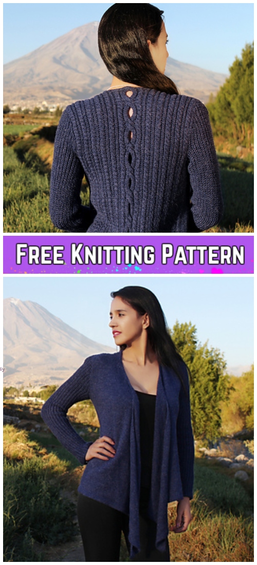 Knit Lupe Cardigan Knitting Free Pattern for Ladies