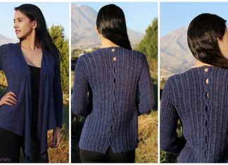 Knit Lupe Draped Cardigan Knitting Free Pattern for Ladies Knit Lupe Cardigan Knitting Free Pattern for Ladies