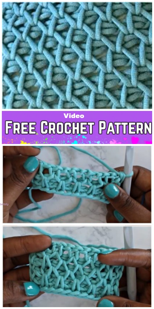 Tunisian Crochet Smock Stitch Free Crochet Pattern - Video