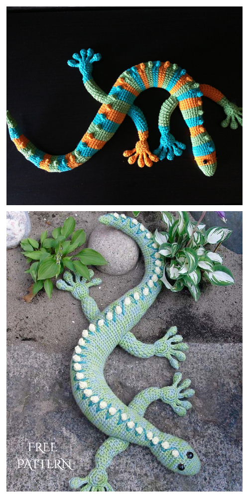 Crochet Toy Gecko Lizard Amigurumi Free Pattern