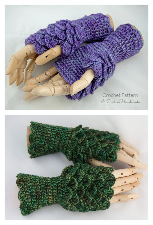 Dragonscale Gloves Crochet Patterns