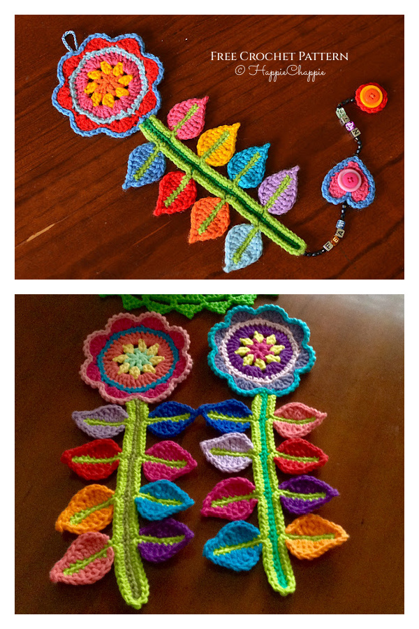 Happy Flower Wall Decoration Free Crochet Patten