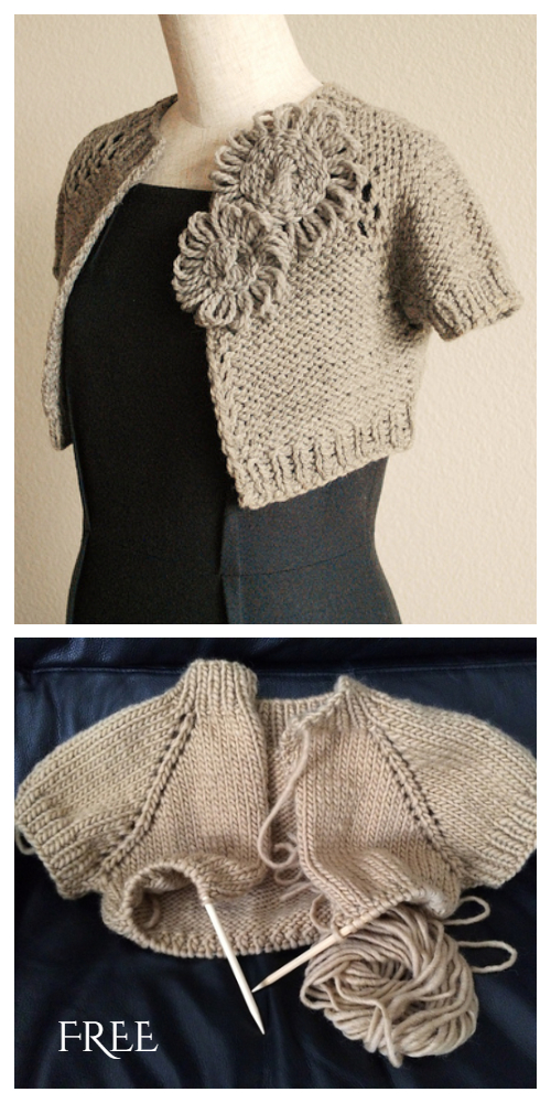 Knit Anthropologie-Inspired Capelet Free Knitting Pattern for Ladies