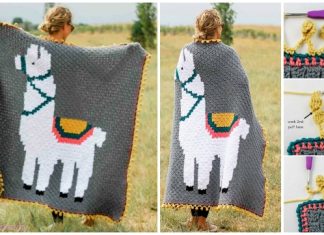 C2C Crochet Llama Blanket Free Crochet Pattern – Video Included C2C Crochet Llama Blanket Free Crochet Pattern - Video Included