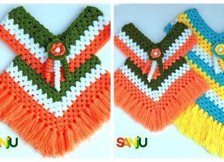 Granny Stitch Poncho Free Crochet Patterns + Video Granny Stitch Poncho Free Crochet Patterns + Video