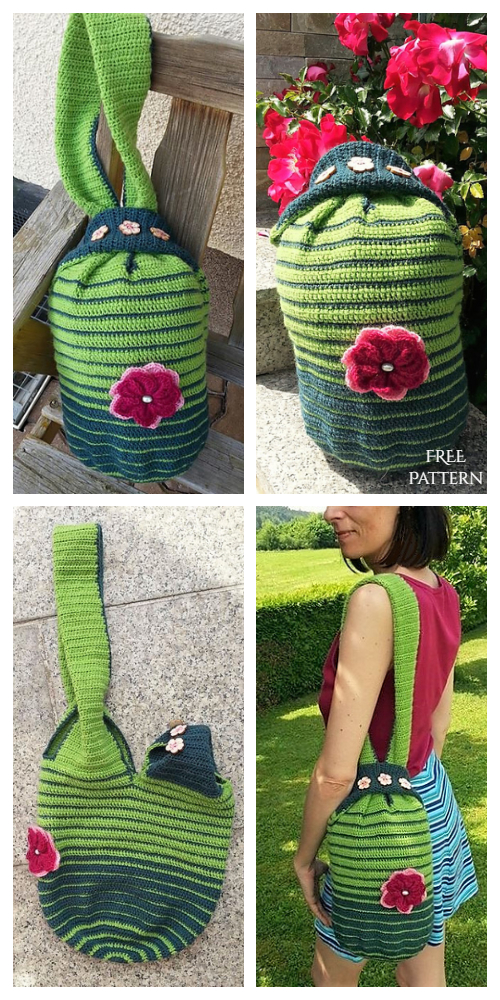 Japanese knot bag crochet pattern - Fosbas Designs