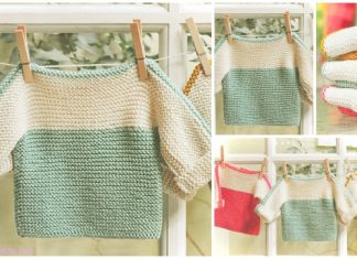 Knit Easy Garter Stitch French Macaroon Baby Sweater Pullover Free Knitting Pattern Knit Easy Garter Stitch French Macaroon Baby Sweater Pullover Free Knitting Pattern