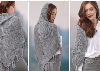 Knit Hoodie Shawl Free Knitting Pattern for Ladies Knit Hoodie Shawl Free Knitting Pattern for Ladies