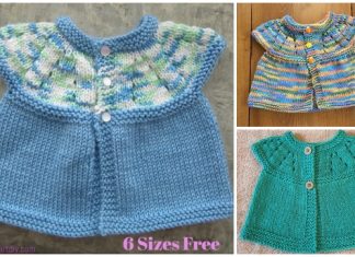 Girl’s All-in-One Sleeveless Sweater Cardigan Free Knitting Pattern (Newborn-6Y) Girl's All-in-One Sleeveless Sweater Top Cardigan Free Knitting Pattern (Newborn-6Y)