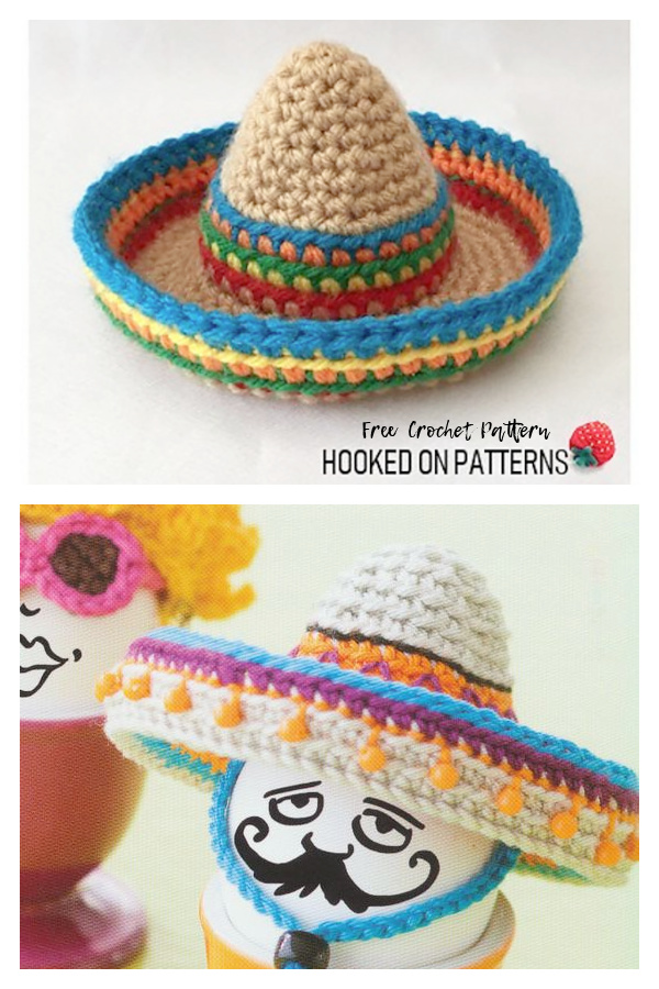 Mini Sombrero Hat Free Crochet Patterns