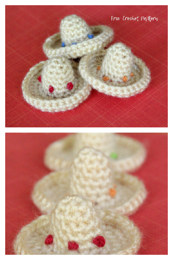 Mini Sombrero  Free Crochet Pattern