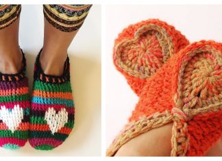 8 Valentine Heart & Sole Slippers Free Crochet Patterns & Paid Valentine Heart & Sole Slippers Free Crochet Patterns