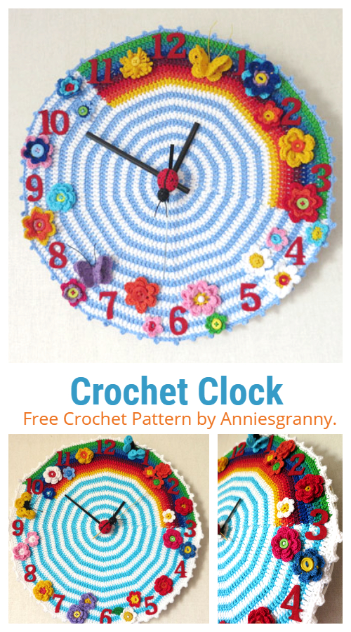 Wall Clock Free Crochet Patterns