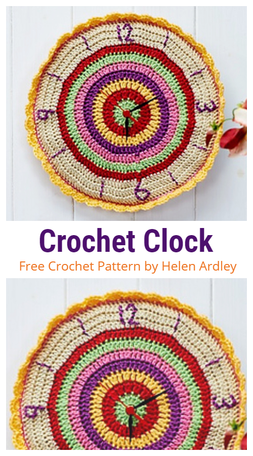 Wall Clock Free Crochet Patterns