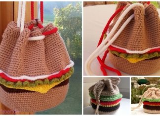 Crochet Burger Drawstring Bag Free Crochet Patterns for Kids Crochet Burger Drawstring Bag Free Crochet Patterns