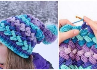 Crochet Cross Bean Puff Beanie Hat Free Crochet Pattern – Video Crochet Cross Bean Puff Beanie Hat Free Crochet Pattern - Video