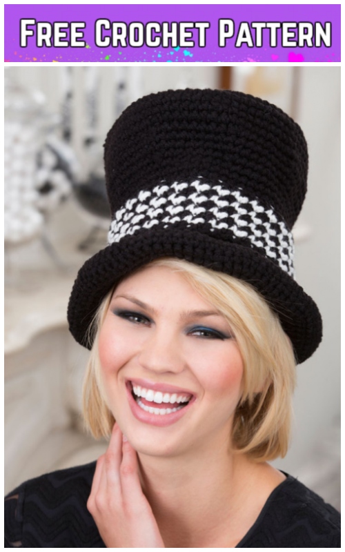 Crochet Halloween Top Hat Sophisticate Free Crochet Pattern for Ladies - Video