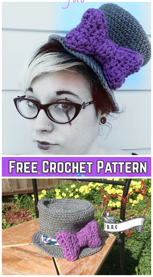 Crochet Top Hat Free Crochet Pattern for Ladies  