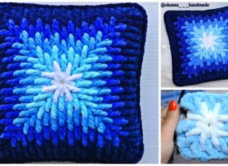Crochet Ombre Plush Square Pillow Cover Free Crochet Pattern – Video Crochet Ombre Plush Square Pillow Cover Free Crochet Pattern - Video
