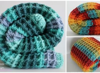 Waffle Stitch Blanket Free Crochet Patterns + Video Crochet Waffle Stitch Blanket Free Crochet Patterns - Video tutorial