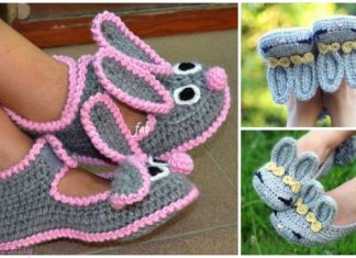 6 Women Bunny Slippers Free Crochet Patterns & Paid Crochet Women Bunny Slippers Free Crochet Pattern & Paid