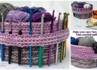Crochet Yarn Basket Hook Organizer Free Crochet Pattern Crochet Yarn Basket Hook Organizer Free Crochet Pattern