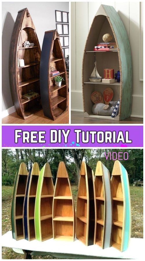 Diy Pallet Wood Boat Bookshelf Tutorial, How To Make A Boat Shaped Bookcase