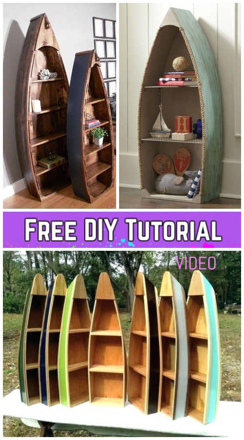 Diy Pallet Wood Boat Bookshelf Tutorial Video