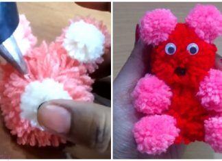 DIY Pom Pom Teddy Bear Tutorial DIY Pom Pom Teddy Bear Tutorial - Video