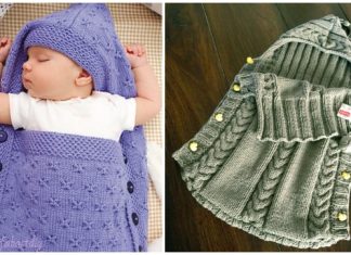 Knit Baby Hooded Sleeping Sack Blanket Free Knitting Pattern & Paid Knit Baby Hooded Sleeping Sack Blanket Free Knitting Pattern & Paid